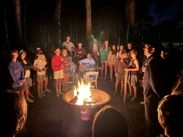 Macquarie College Apr2025 Firepit reflection time 2